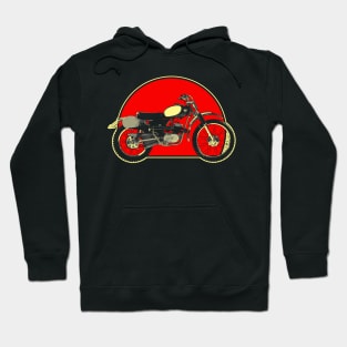 1968 Penton 100 Berkshire Retro Red Circle Motorcycle Hoodie